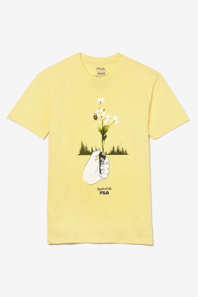 Fila T-Shirt Womens Yellow - Spark Of Life - Philippines 2319784-AQ